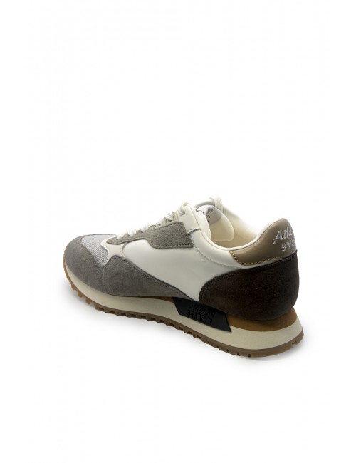 scarpe atlantic stars UOMO BIANCHE E GRIGIE 0307 BORDEAUX GREY - DRAC1010 vista posteriore