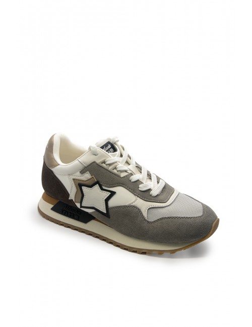 scarpe atlantic stars UOMO BIANCHE E GRIGIE 0307 BORDEAUX GREY - DRAC1010 vista frontale