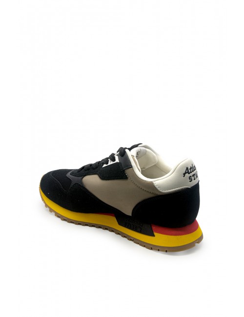 scarpe atlantic stars UOMO 0534 BLACK YELLOW - DRAC1010 vista posteriore