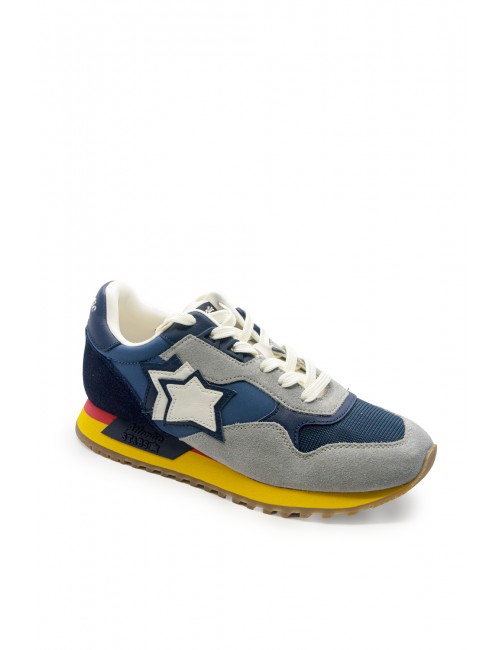 scarpe atlantic stars UOMO 0526 GREY E BLUE - DRAC1010 vista frontale