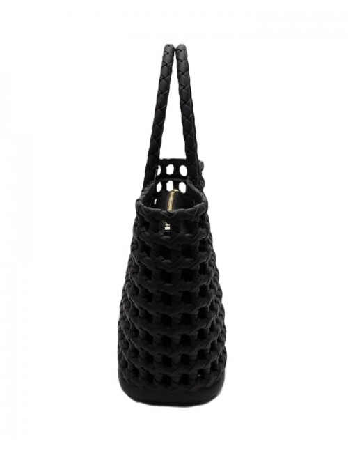 borsa marc ellis DONNA BLACK E LIGHT GOLD - FLAT SUNSET vista laterale