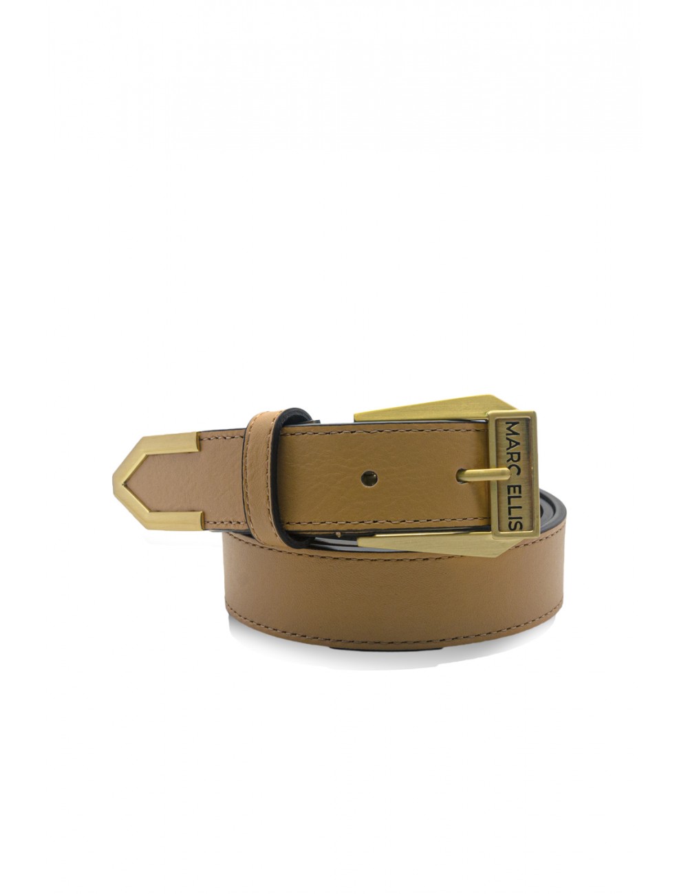 cintura marc ellis DONNA MOKA MOUSSE E GOLD - ME BELT-177 SA vista frontale