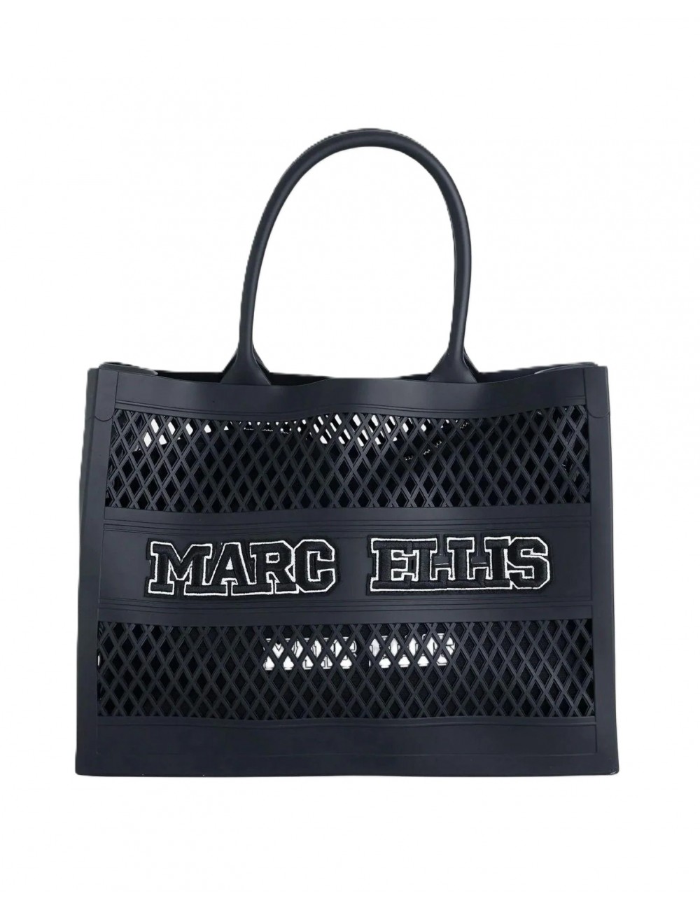borsa marc ellis DONNA BLACK E LIGHT GOLD - FLAT SPONGE M vista frontale