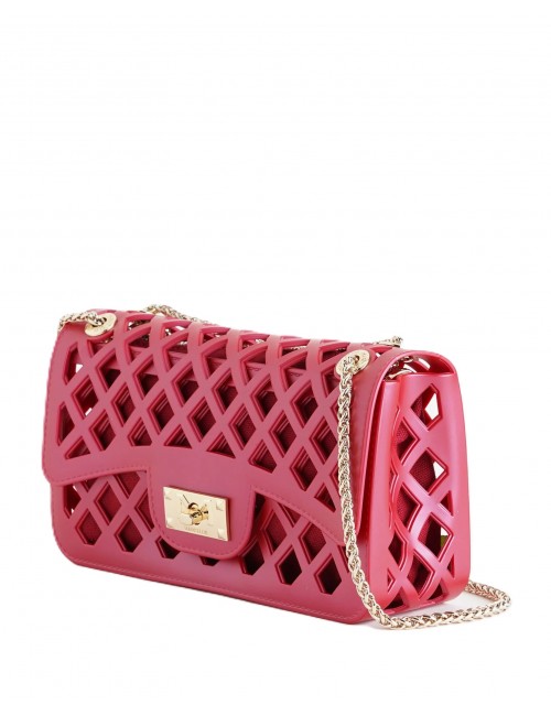 borsa marc ellis DONNA FRAGOLA E ORO ROCOCCO RED/LIGHT GOLD - FLAT BASKET vista laterale