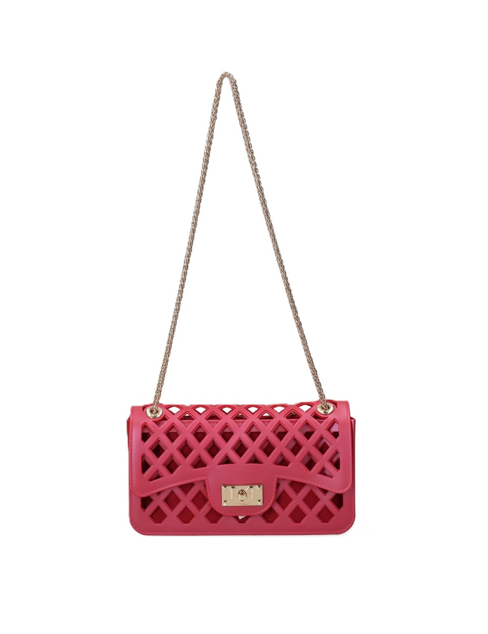borsa marc ellis DONNA FRAGOLA E ORO ROCOCCO RED/LIGHT GOLD - FLAT BASKET vista frontale 2