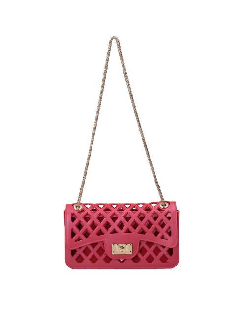 borsa marc ellis DONNA FRAGOLA E ORO ROCOCCO RED/LIGHT GOLD - FLAT BASKET vista frontale 2