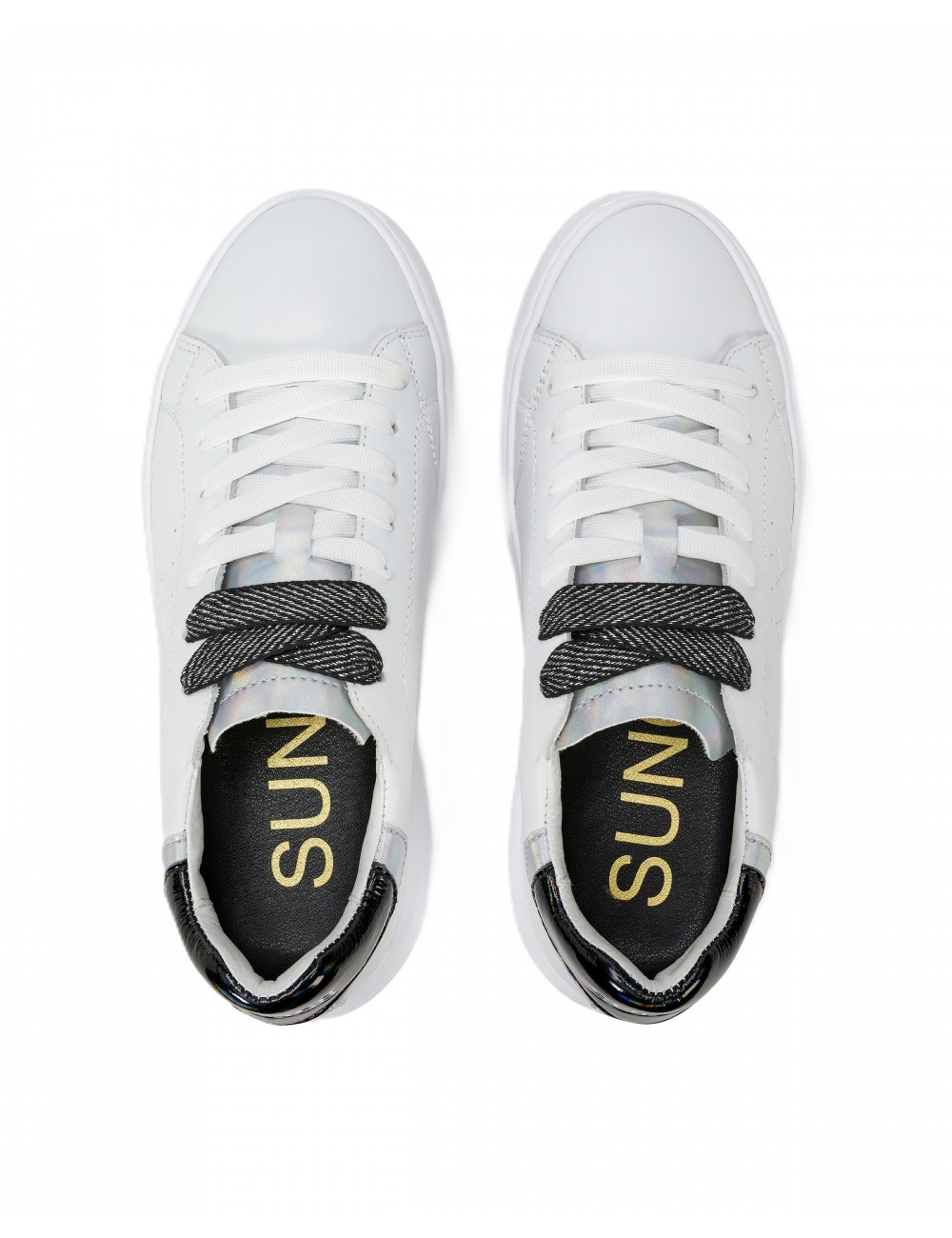 scarpe sun68 DONNA 0111 BIANCO/NERO - Z36238 GRACE LEATHER vista superiore