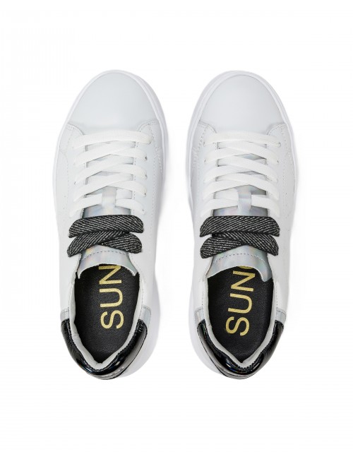 scarpe sun68 DONNA 0111 BIANCO/NERO - Z36238 GRACE LEATHER vista superiore