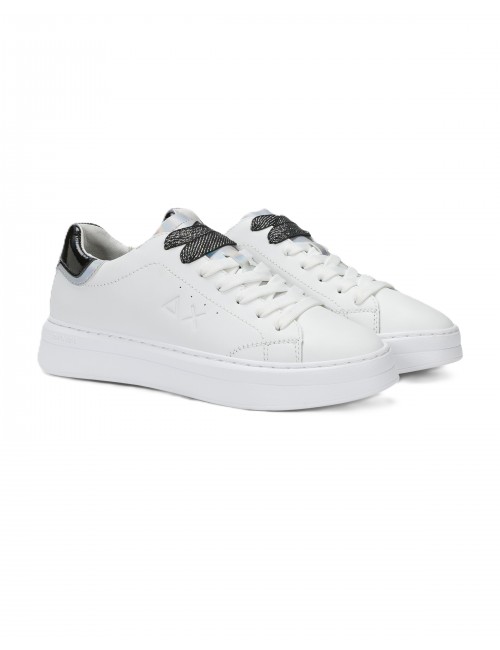 scarpe sun68 DONNA 0111 BIANCO/NERO - Z36238 GRACE LEATHER vista frontale
