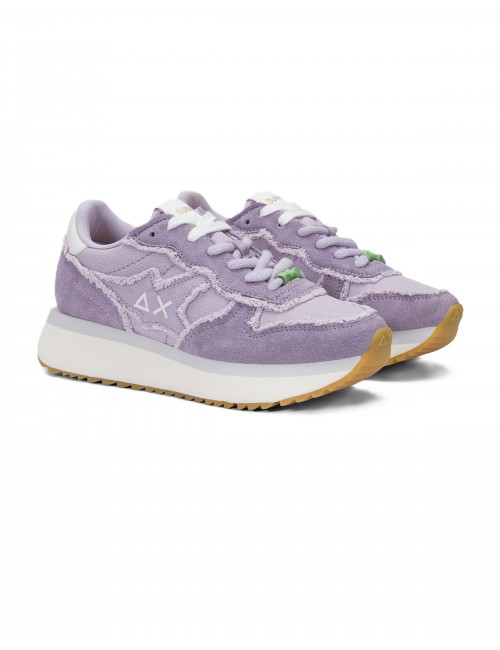 scarpe sun68 DONNA 24 LILLA - Z36223 BIG STARGIRL CANVAS vista frontale