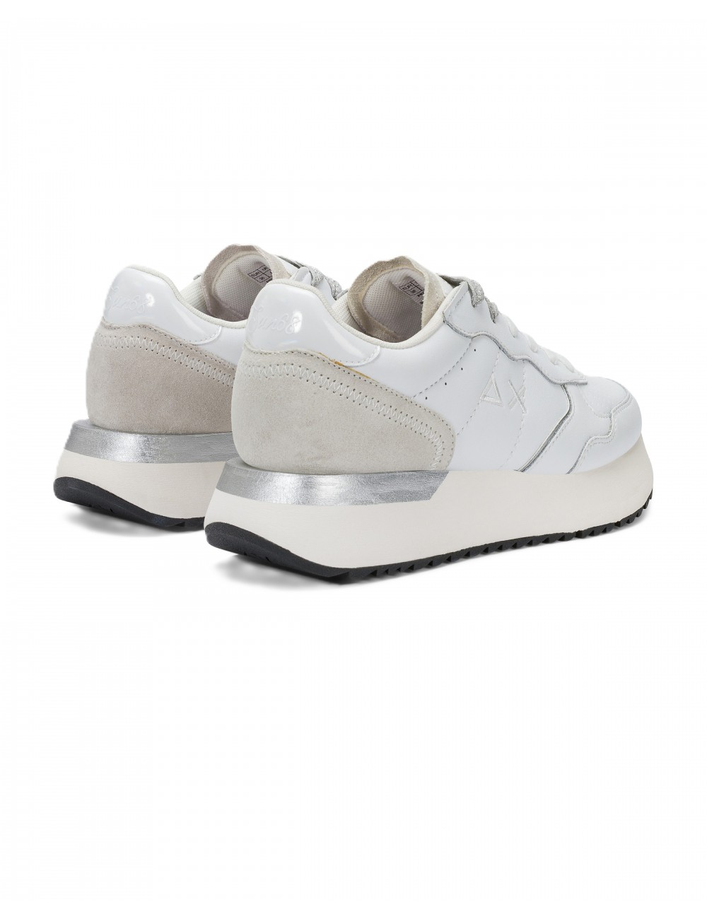 scarpe sun68 DONNA 01 BIANCHE - Z36210 BIG ALLY LEATHER vista posteriore