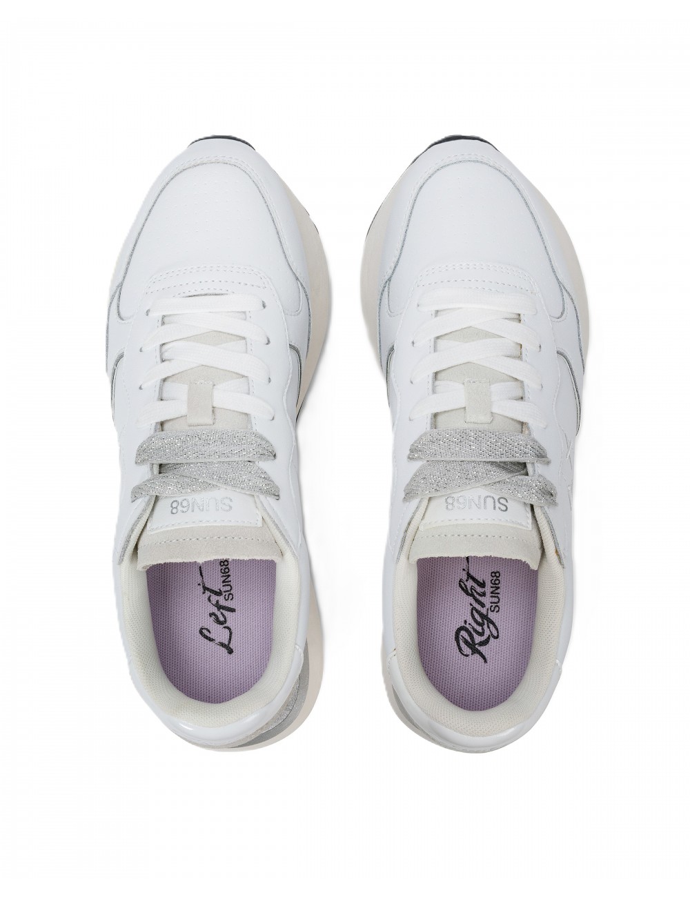 scarpe sun68 DONNA 01 BIANCHE - Z36210 BIG ALLY LEATHER vista superiore