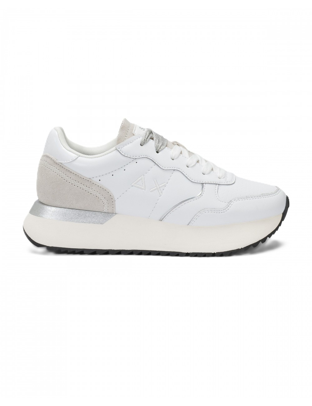 scarpe sun68 DONNA 01 BIANCHE - Z36210 BIG ALLY LEATHER vista laterale