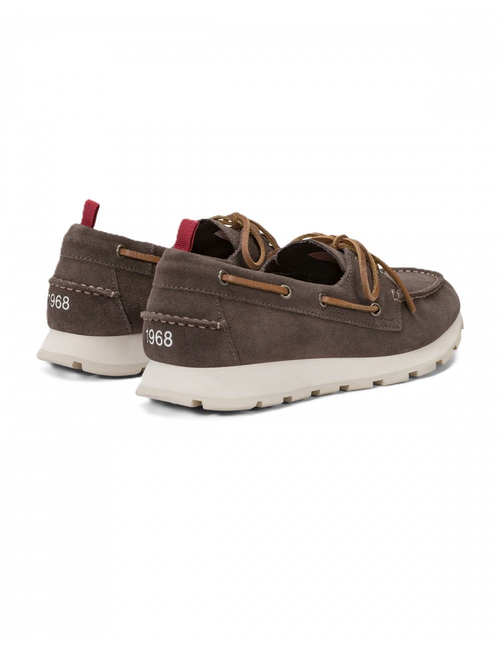 mocassini sun68 UOMO 08 MARRONI - Z36113 TOM BARCA SUEDE vista posteriore