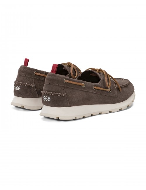 mocassini sun68 UOMO 08 MARRONI - Z36113 TOM BARCA SUEDE vista posteriore