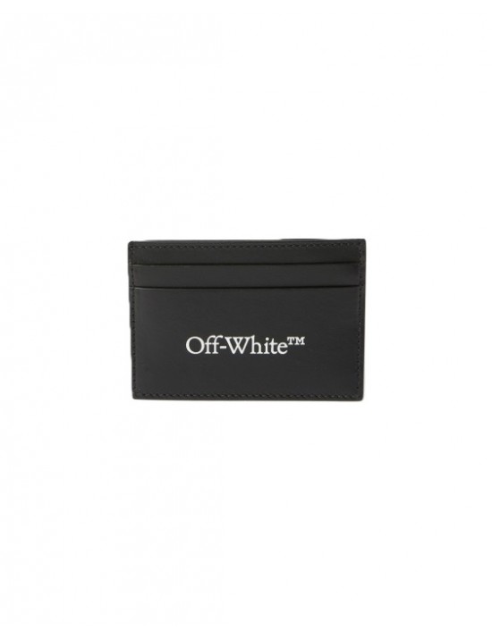 portacarte off-white UOMO BLACK-WHITE - OMND089C99LEA0011001 vista frontale