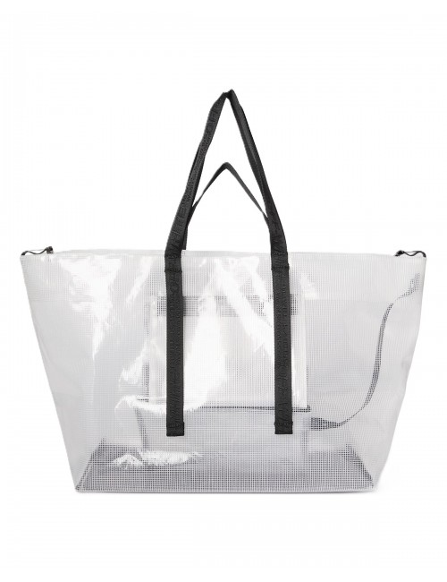 borsa off-white DONNA BIANCA TRANSPARENT-BLACK - OWNA23IC99FAB0017910 vista posteriore