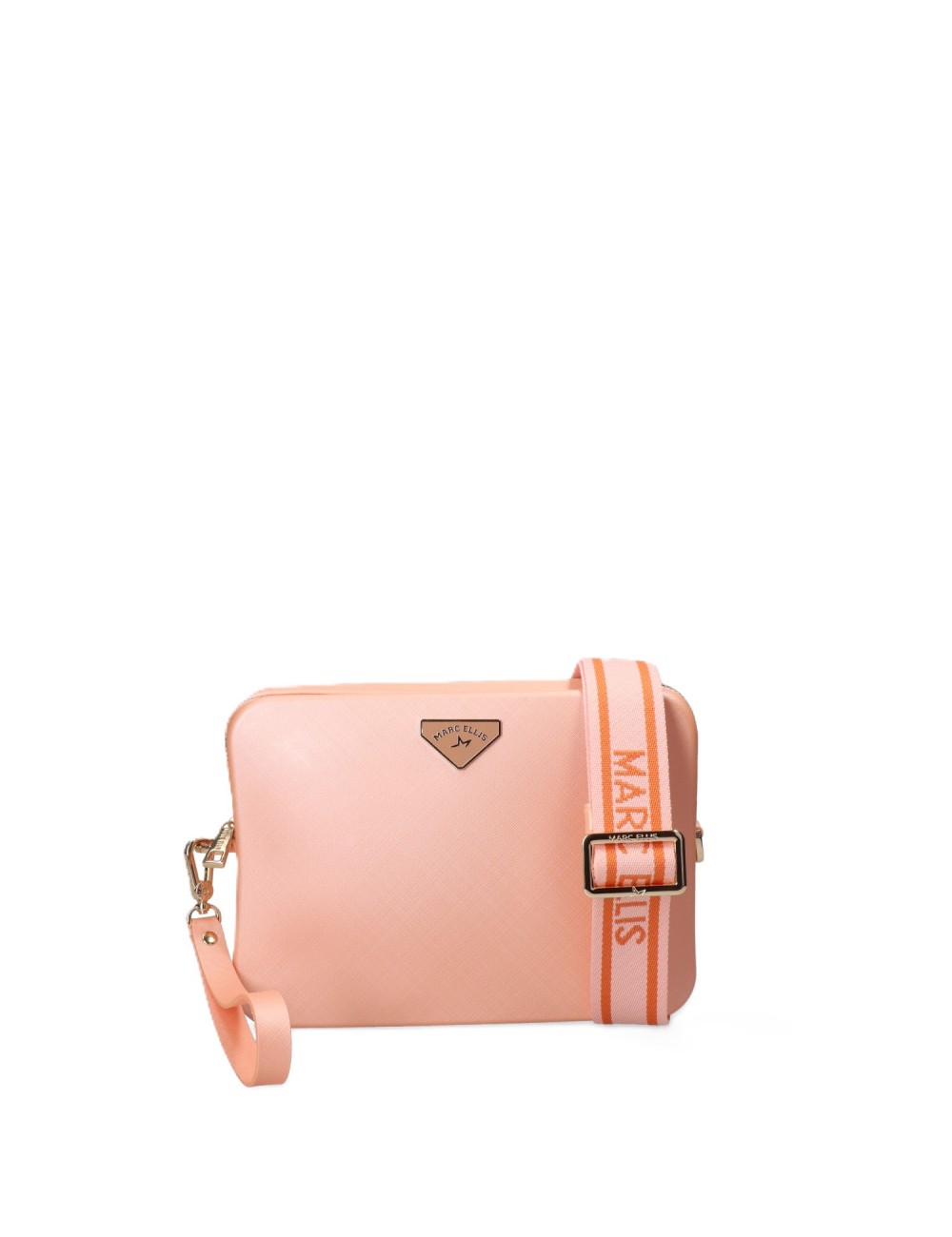 borsa marc ellis DONNA PESCA E ORO CORAL SAND/LIGHT GOLD - FLAT FLOWE 26 vista frontale