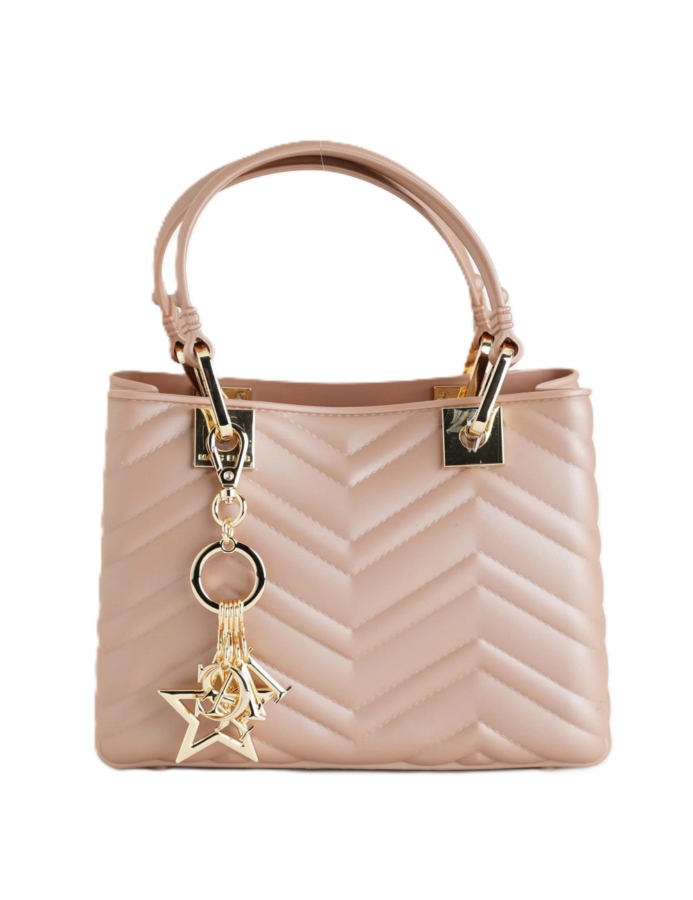 borsa marc ellis DONNA BEIGE SCURO E ORO MOKA MOUSSE/LIGHT GOLD - KRISSY WAVE S vista frontale