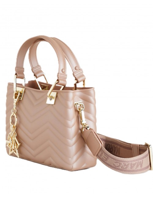 borsa marc ellis DONNA BEIGE SCURO E ORO MOKA MOUSSE/LIGHT GOLD - KRISSY WAVE S vista laterale