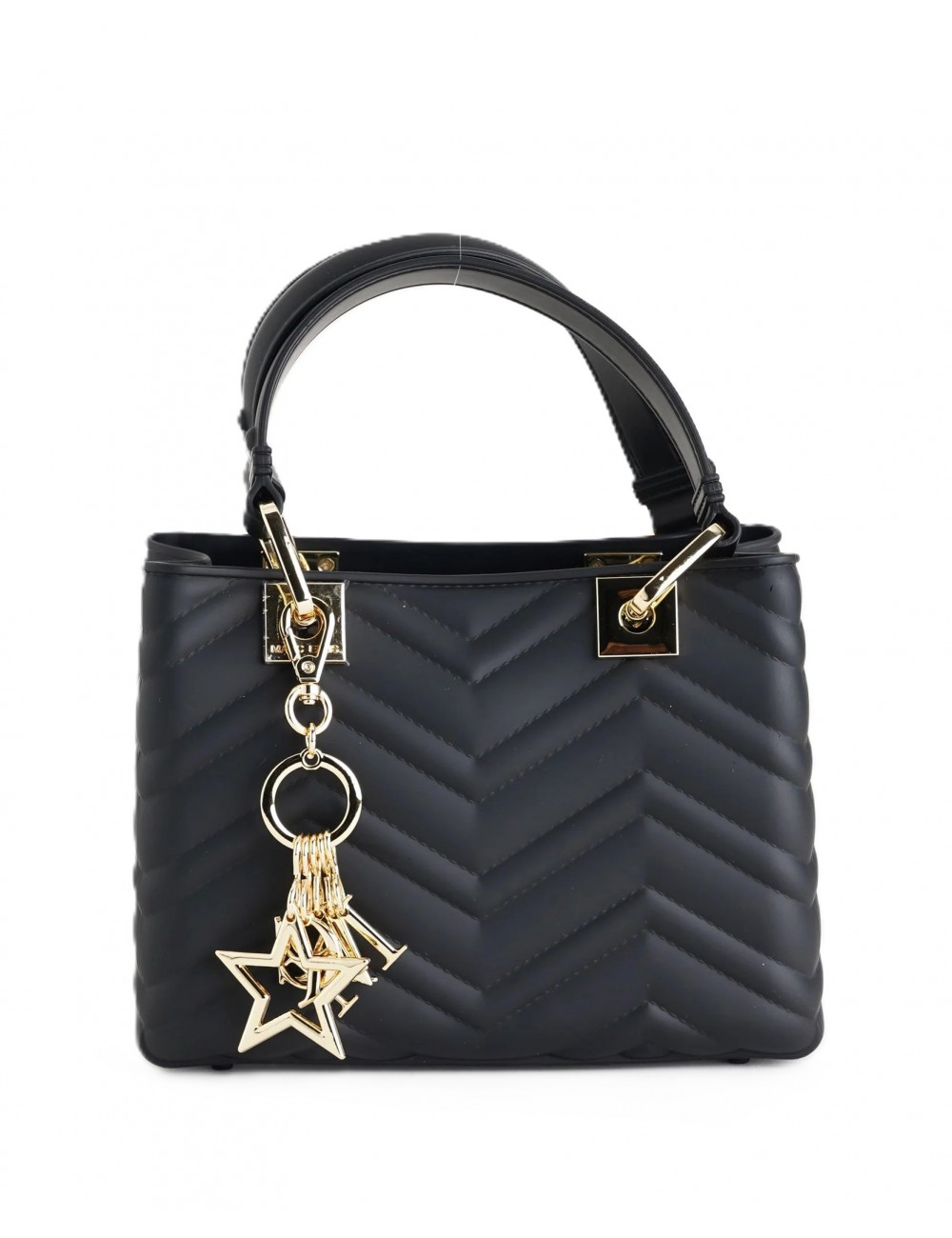 borsa marc ellis DONNA BLACK E LIGHT GOLD - KRISSY WAVE S vista frontale