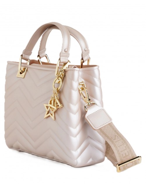 borsa marc ellis DONNA BEIGE E ORO LIGHT TAN/LIGHT GOLD - KRISSY WAVE M 26 vista laterale