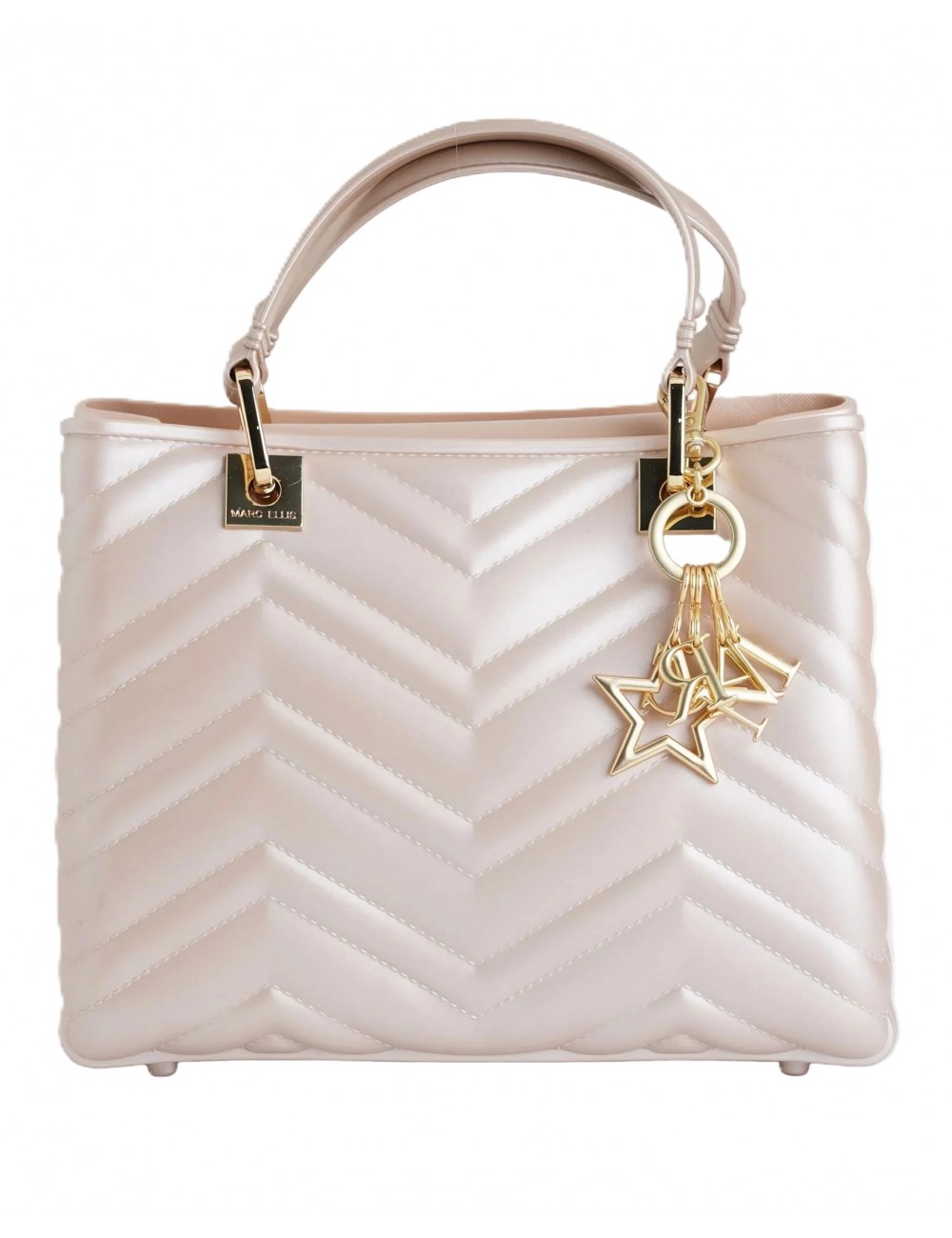 borsa marc ellis DONNA BEIGE E ORO LIGHT TAN/LIGHT GOLD - KRISSY WAVE M 26 vista frontale