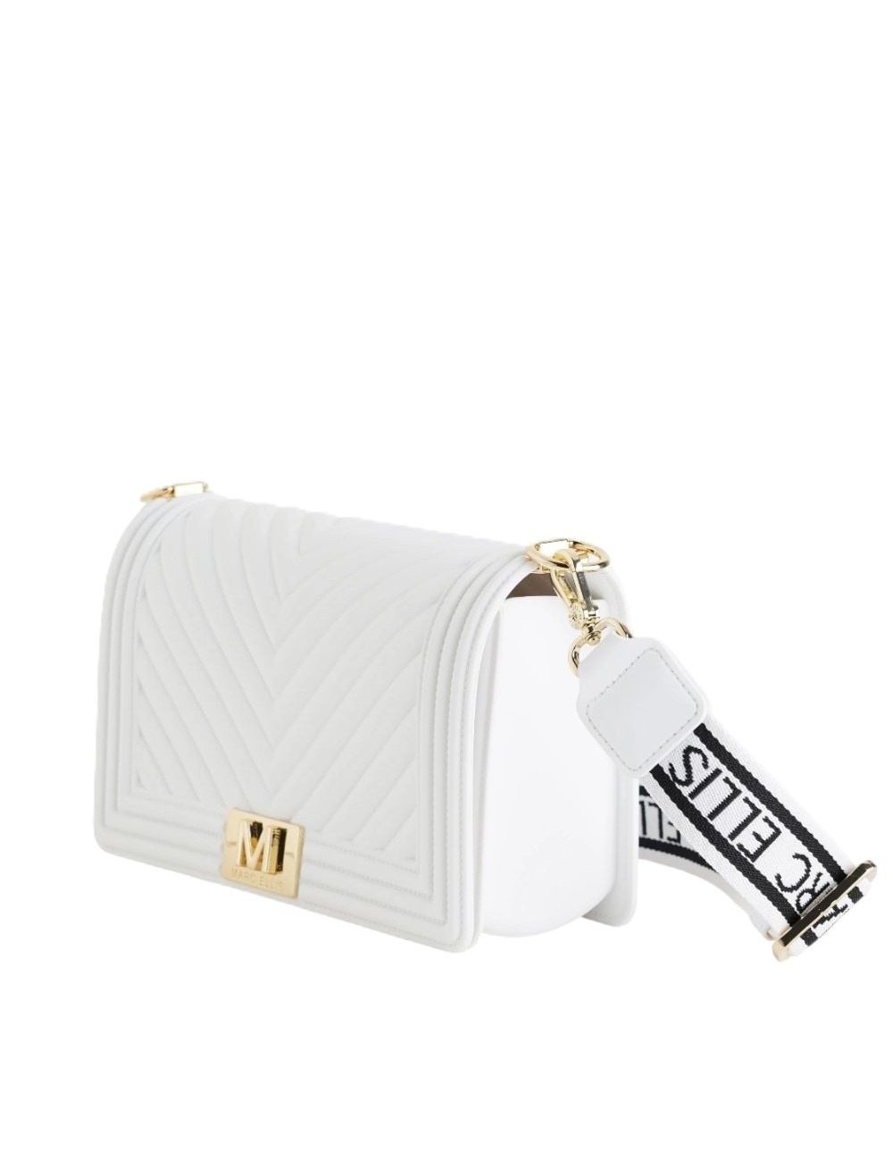 borsa marc ellis DONNA MILK E GOLD - FLAT M 26 vista frontale