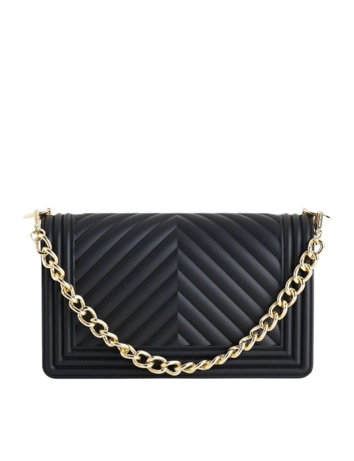 borsa marc ellis DONNA BLACK E LIGHT GOLD - FLAT M 26 vista posteriore