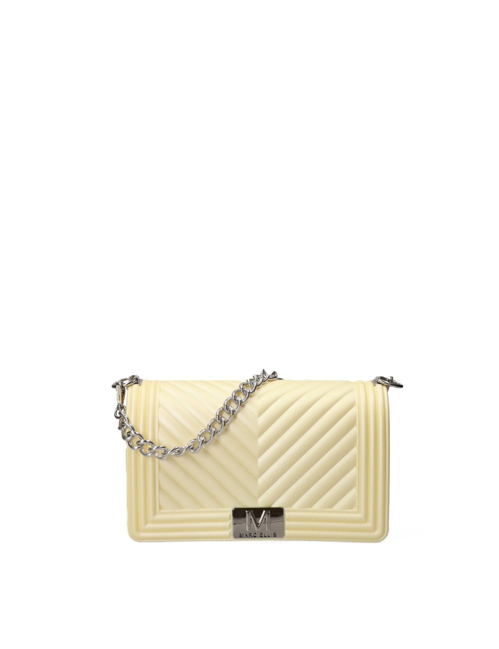 borsa marc ellis DONNA WAX YELLOW E SILVER - FLAT M 26 vista frontale