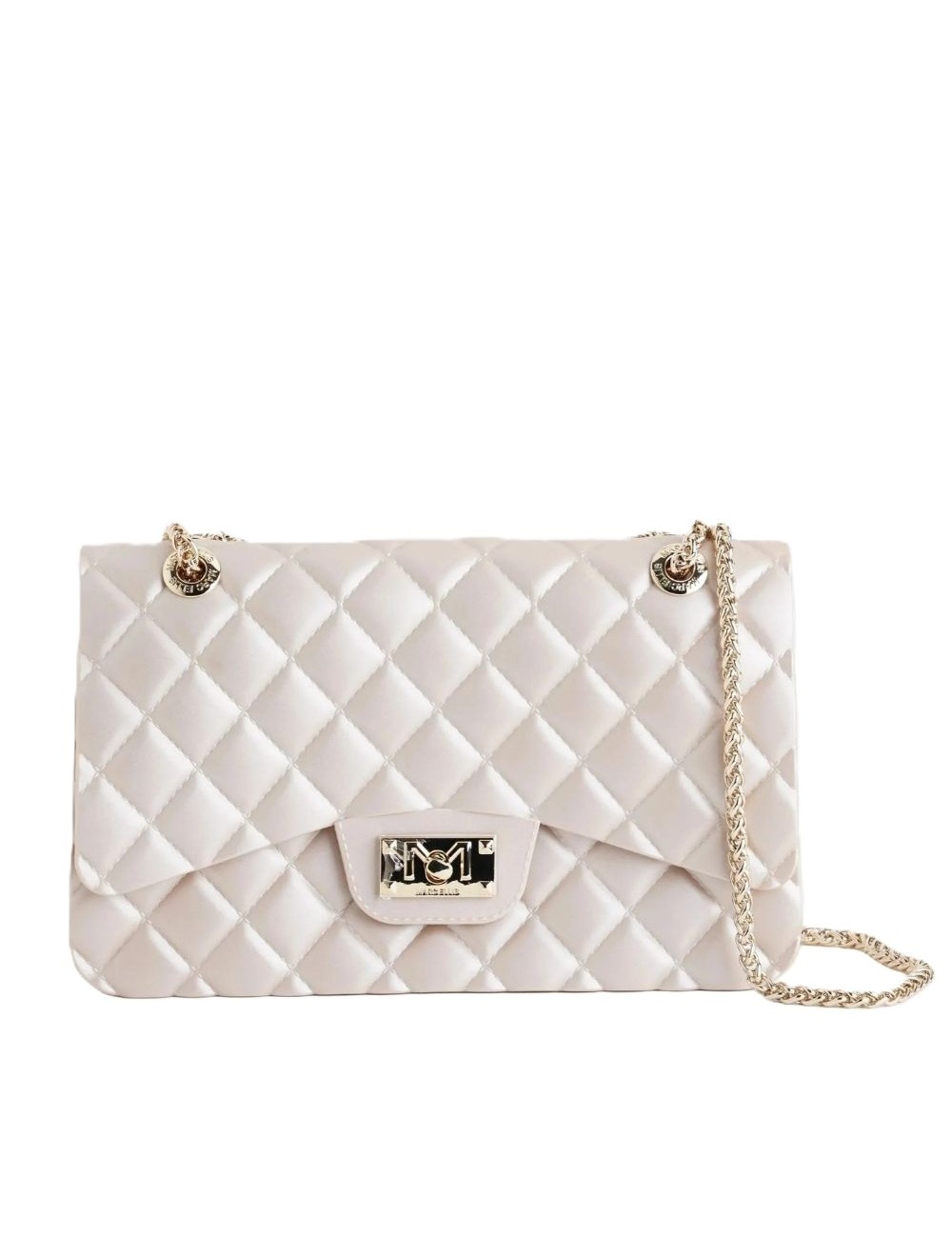 borsa marc ellis DONNA BEIGE E ORO LIGHT TAN/LIGHT GOLD - FLAT FALCON M 26 vista frontale