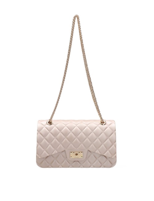 borsa marc ellis DONNA BEIGE E ORO LIGHT TAN/LIGHT GOLD - FLAT FALCON M 26 vista frontale 3