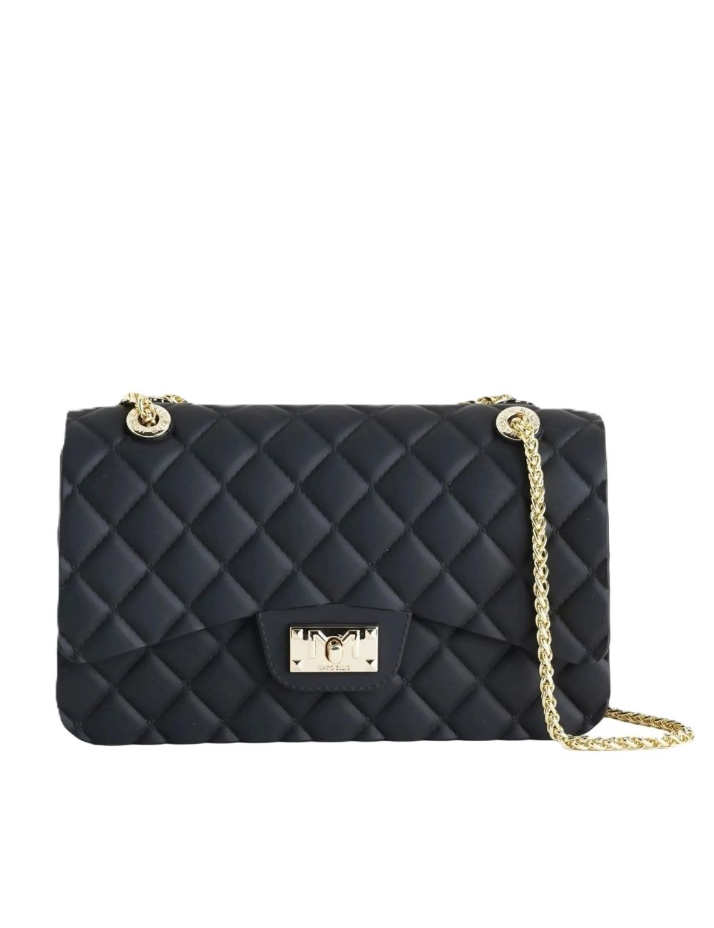 borsa marc ellis DONNA BLACK E LIGHT GOLD - FLAT FALCON M 26 vista frontale