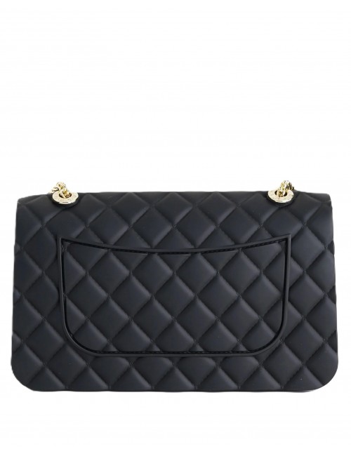 borsa marc ellis DONNA BLACK E LIGHT GOLD - FLAT FALCON M 26 vista posteriore