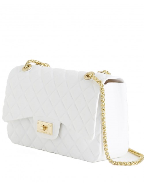 borsa marc ellis DONNA MILK E MATT GOLD - FLAT FALCON M 26 vista laterale