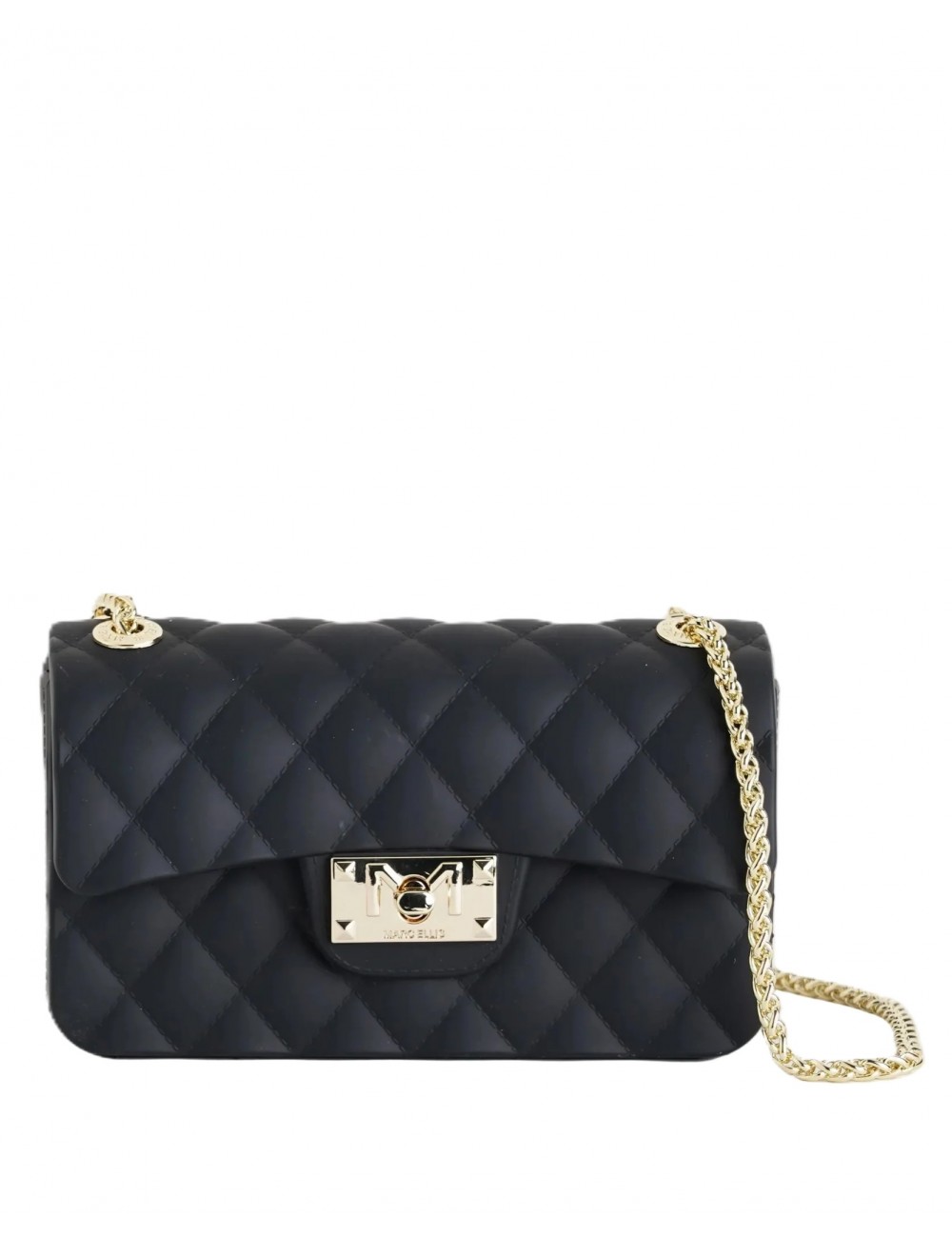 borsa marc ellis DONNA BLACK E LIGHT GOLD - FLAT FALCON XS vista frontale