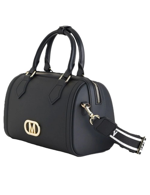 borsa marc ellis DONNA BLACK E LIGHT GOLD - FLAT ESTRELLA L vista laterale