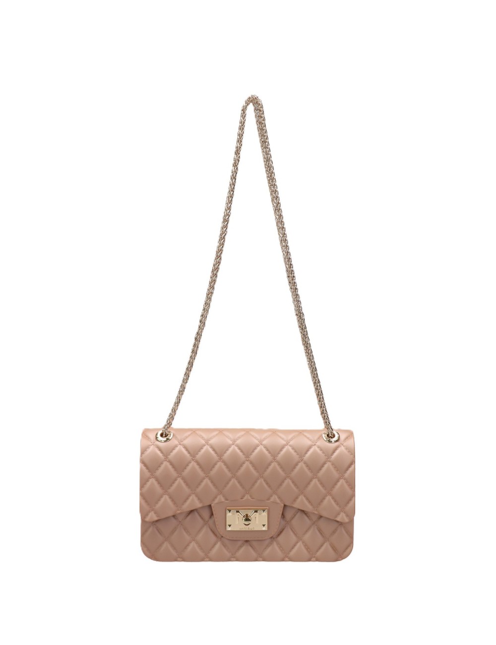 borsa marc ellis DONNA BEIGE SCURO E ORO MOKA MOUSSE/LIGHT GOLD - FLAT FALCON S 26 vista frontale 2