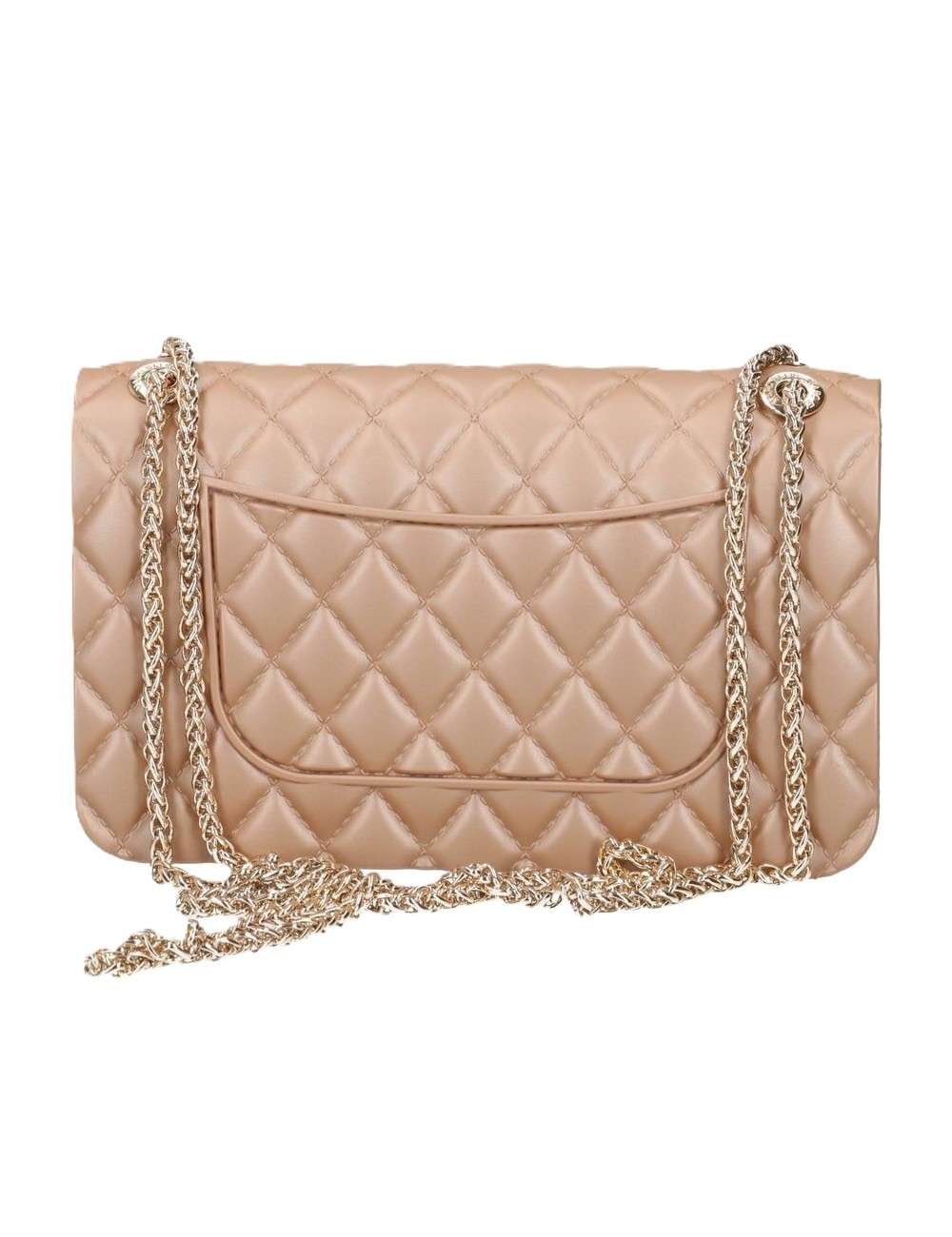 borsa marc ellis DONNA BEIGE SCURO E ORO MOKA MOUSSE/LIGHT GOLD - FLAT FALCON S 26 vista posteriore