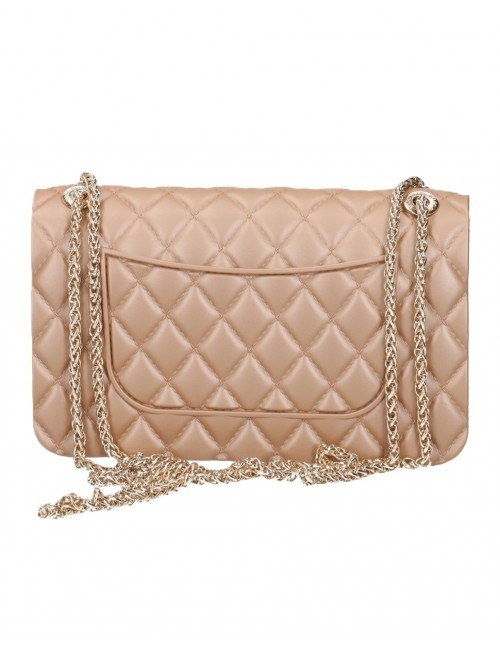 borsa marc ellis DONNA BEIGE SCURO E ORO MOKA MOUSSE/LIGHT GOLD - FLAT FALCON S 26 vista posteriore