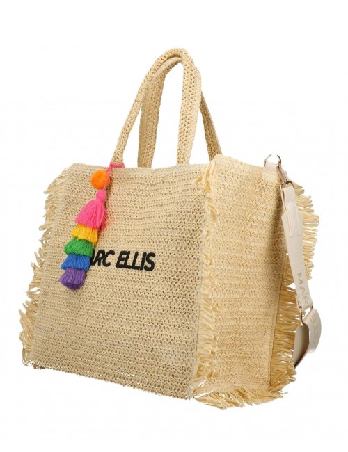 borsa marc ellis DONNA BEIGE NATURAL - BUBY S. CLAIRE L vista laterale
