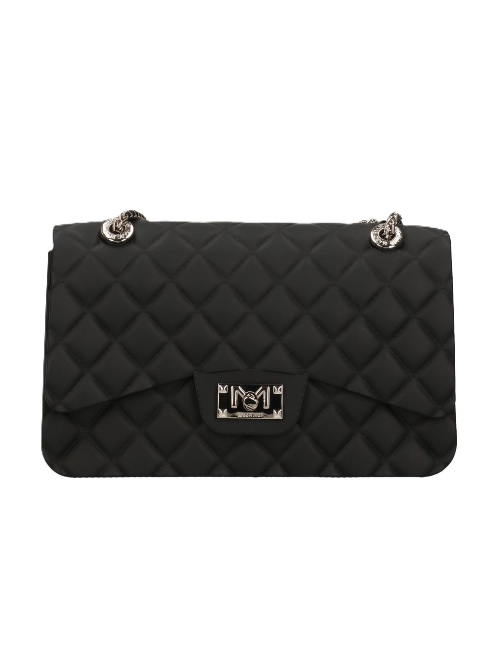 borsa marc ellis DONNA BLACK E SILVER - FLAT FALCON M 26 vista frontale