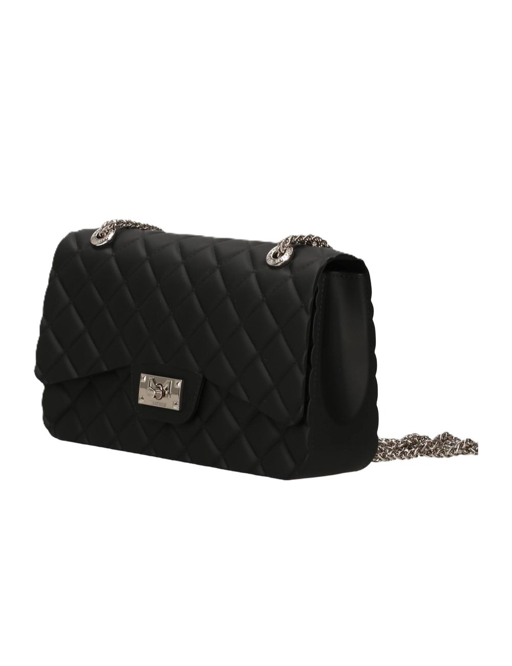 borsa marc ellis DONNA BLACK E SILVER - FLAT FALCON M 26 vista frontale