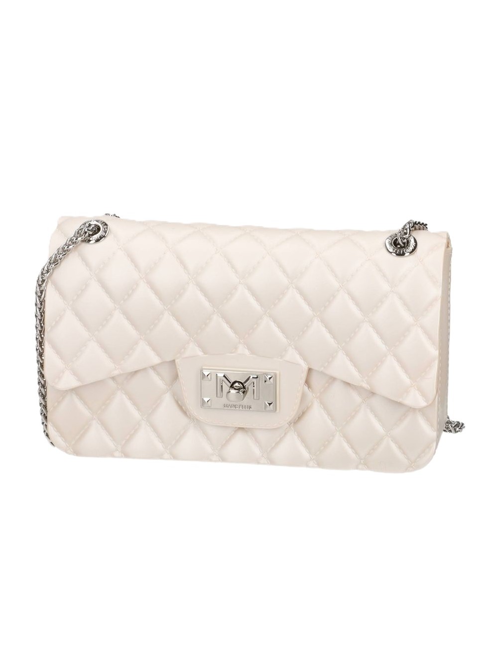 borsa marc ellis DONNA BEIGE E SILVER - FLAT FALCON S 26 vista frontale