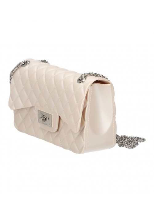 borsa marc ellis DONNA BEIGE E SILVER - FLAT FALCON S 26 vista laterale