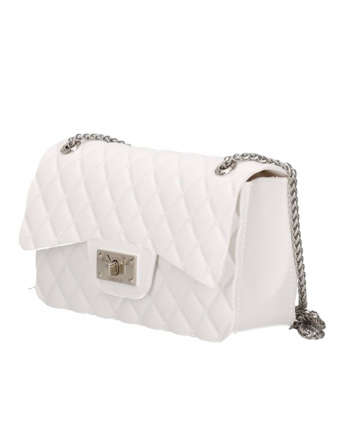 borsa marc ellis DONNA MILK E SILVER - FLAT FALCON S 26 vista laterale