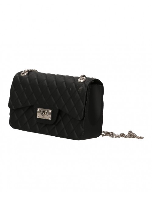 borsa marc ellis DONNA BLACK E SILVER - FLAT FALCON S 26 vista laterale