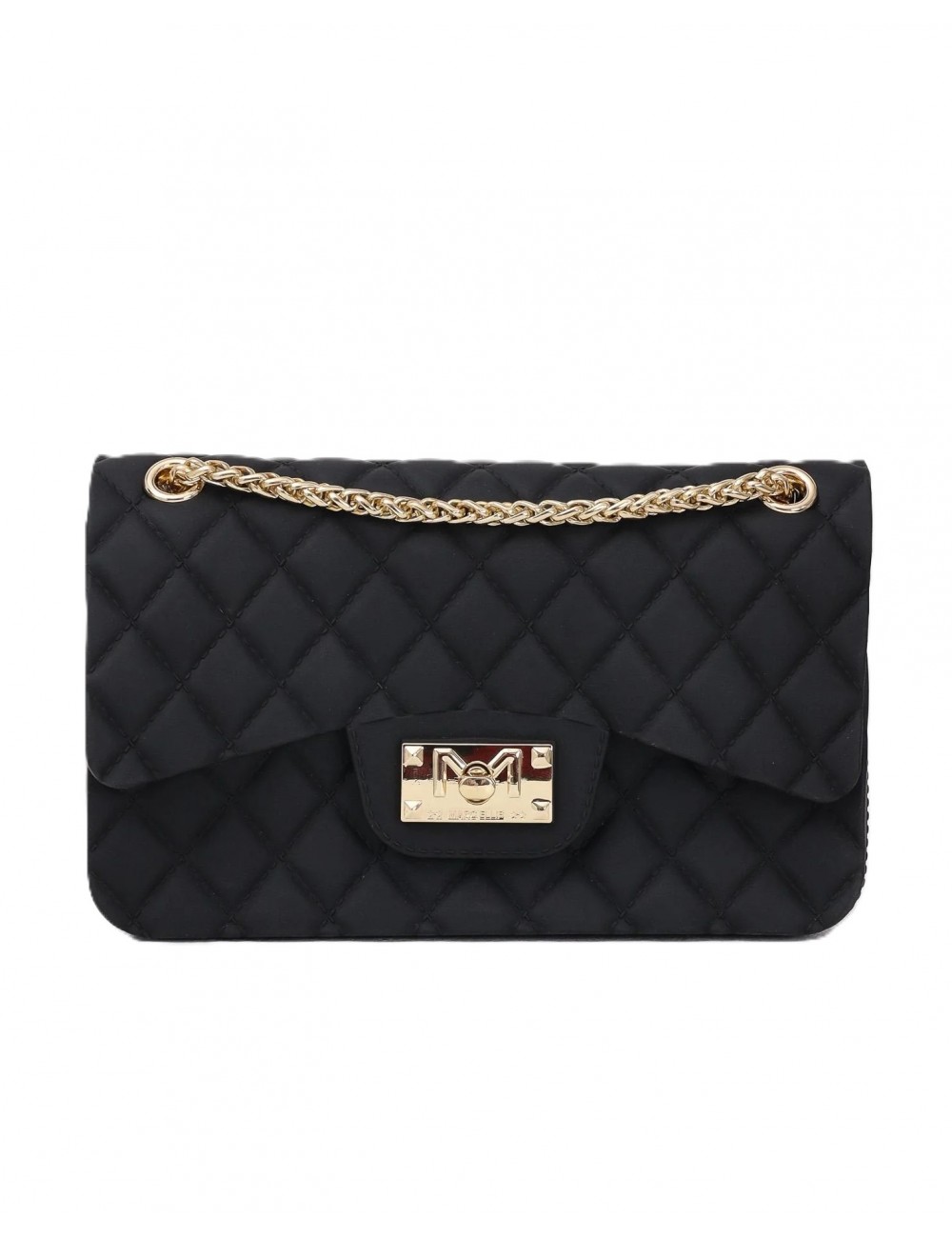 borsa marc ellis DONNA BLACK E LIGHT GOLD - FLAT FALCON S 26 vista frontale