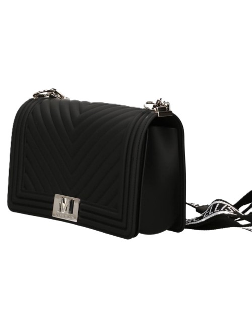 borsa marc ellis DONNA BLACK E SILVER - FLAT M 26 vista laterale