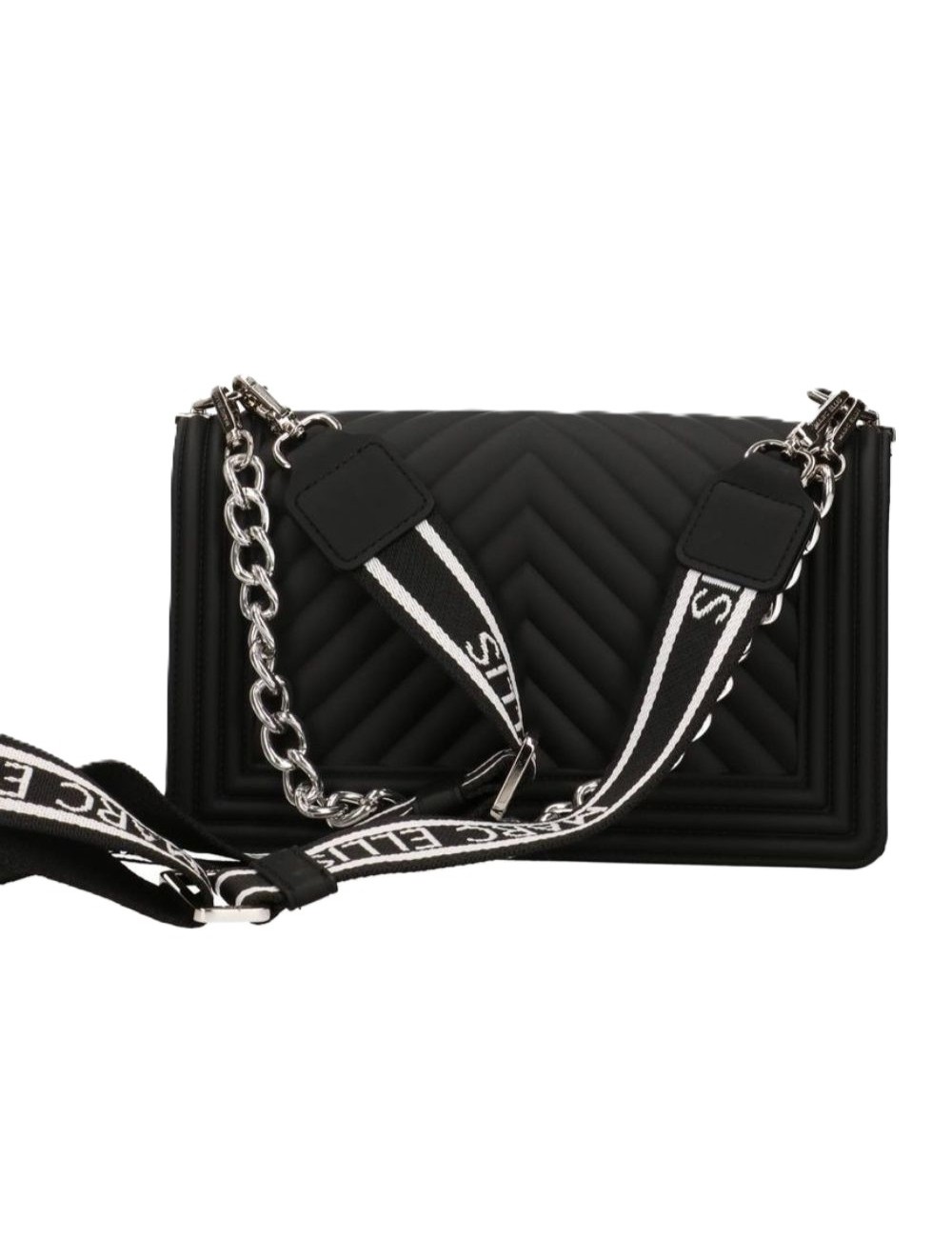 borsa marc ellis DONNA BLACK E SILVER - FLAT M 26 vista posteriore
